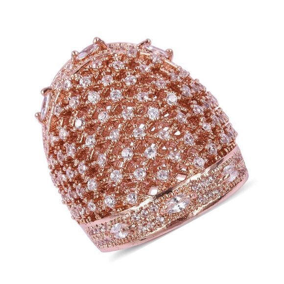 Jewelry - 4 for $ 20 Simulated White Diamond Openwork Rosetone